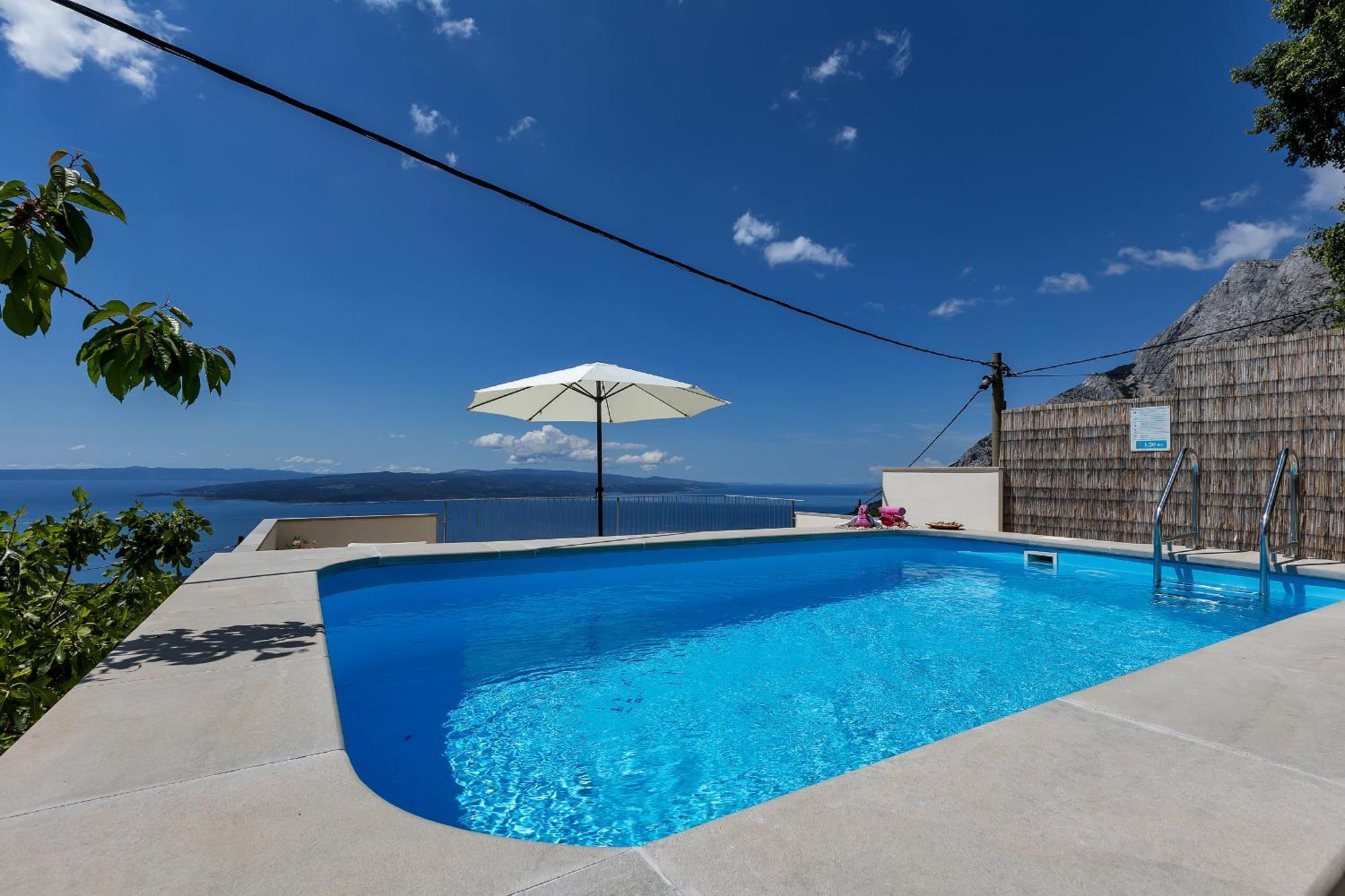 Holiday Home Marta With Heated Pool,Grill,Sea View Bast Exterior foto